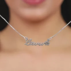 Silver Personalised Dog Lover Necklace
