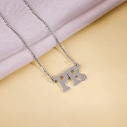 Silver Personalised Dual Initial Necklace