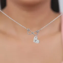 Silver Personalised Endless Echo Necklace