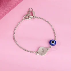 Silver Personalised Envy Gaze Kids Bracelet (0 - 2 Years)
