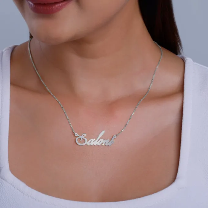 Silver Personalised Eternal Necklace