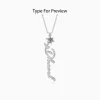Silver Personalised Flower Name Pendant with Link Chain