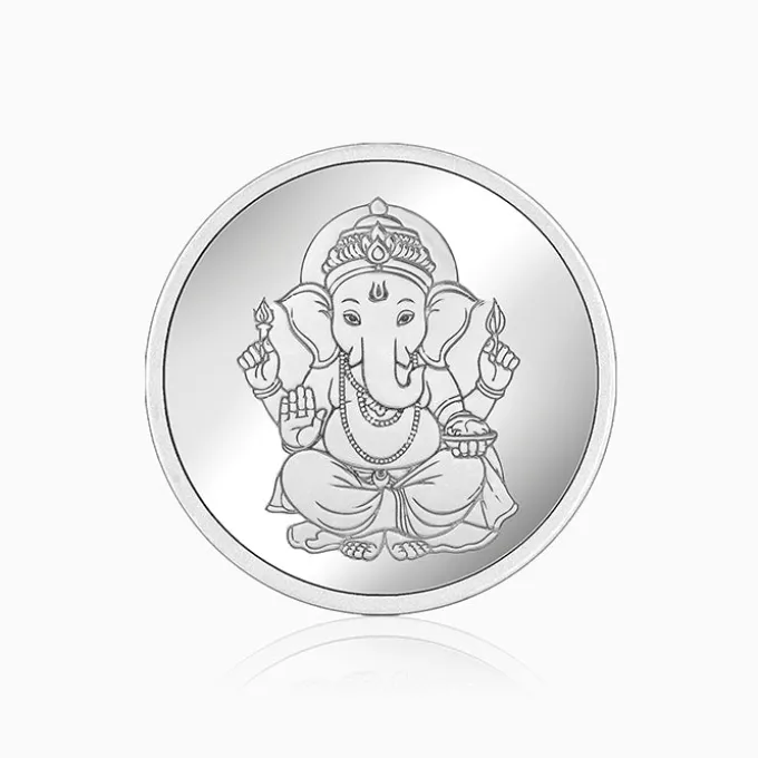 Silver Personalised Ganesha Coin- 30g