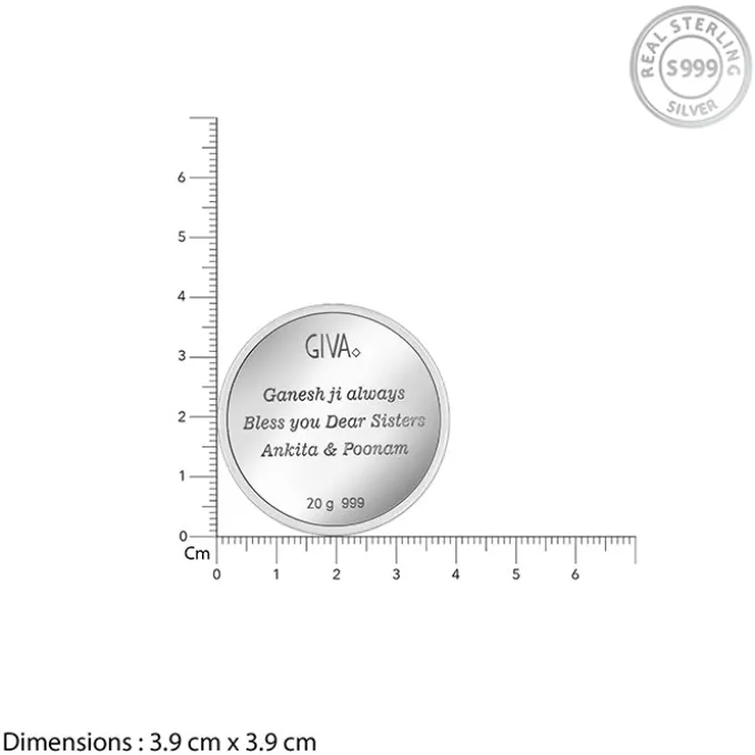 Silver Personalised Ganesha Coin - 20g