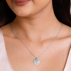 Silver Personalised Heart Message Necklace