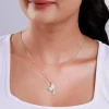 Silver Personalised Heart Initial Pendant