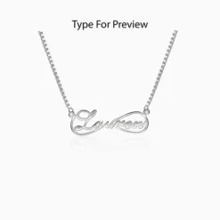 Silver Personalised Infinite Promises Pendant