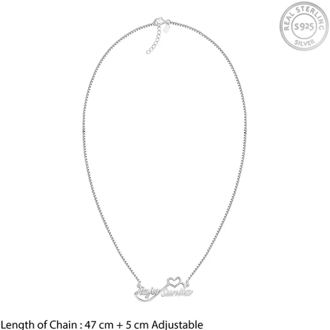 Silver Personalised Infinite Love Pendant