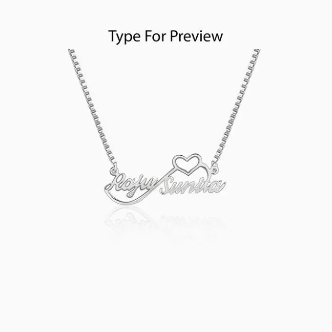 Silver Personalised Infinite Love Pendant