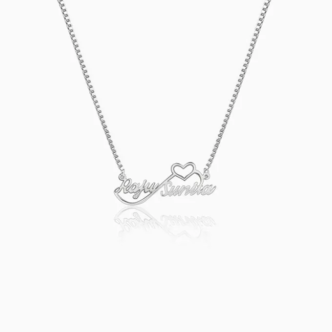 Silver Personalised Infinite Love Pendant