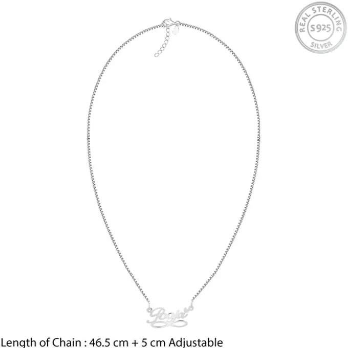 Silver Personalised Infinite Moments Necklace