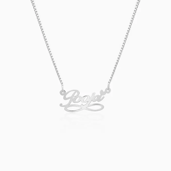 Silver Personalised Infinite Moments Necklace