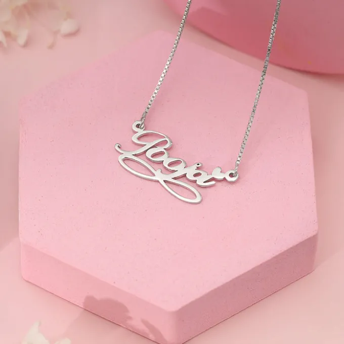 Silver Personalised Infinite Moments Necklace