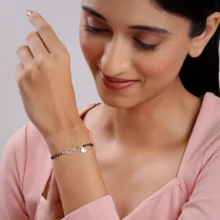 Silver Personalised Infinity Love Mangalsutra Bracelet