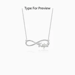 Silver Personalised Infinity Name Necklace