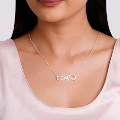 Silver Personalised Infinity Name Necklace