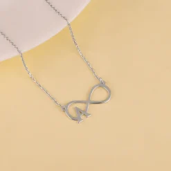 Silver Personalised Infinity Initial Necklace