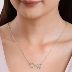 Silver Personalised Infinity Initial Necklace