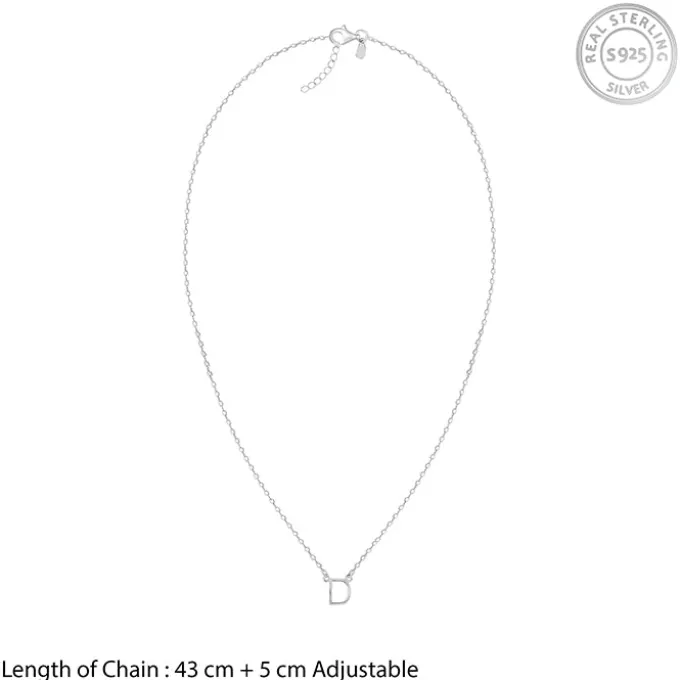 Silver Personalised Initial Necklace