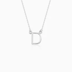 Silver Personalised Initial Necklace