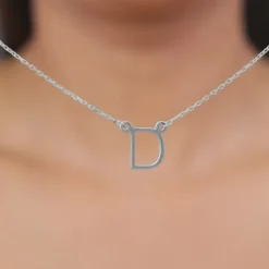 Silver Personalised Initial Necklace