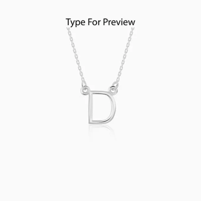 Silver Personalised Initial Necklace