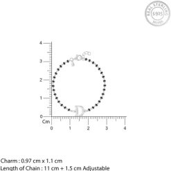 Silver Personalised Initial Nazariya Kids Bracelet (0 - 2 Years)