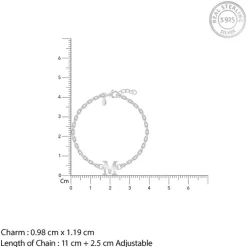 Silver Personalised Initial Kids Bracelet (0 - 2 Years)