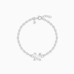 Silver Personalised Initial Kids Bracelet (0 - 2 Years)
