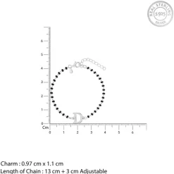 Silver Personalised Initial Nazariya Kids Bracelet (2 - 8 Years)
