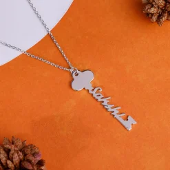 Silver Personalised Key Pendant