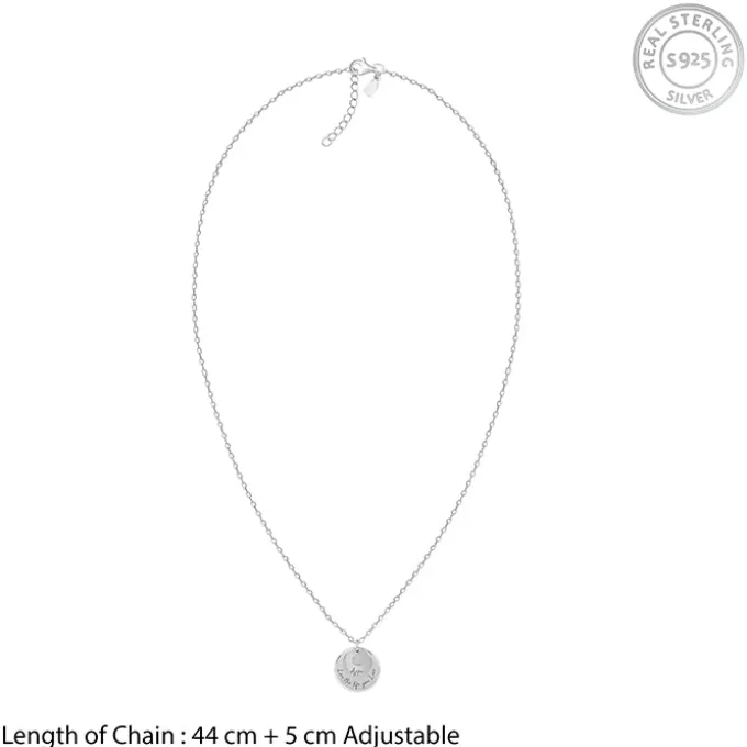 Silver Personalised Layered Coins Name Necklace