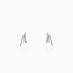 Silver Personalised Letter Stud Earrings