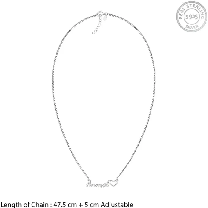 Silver Personalised Life Partner Pendant