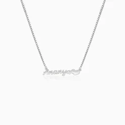 Silver Personalised Love Pendant