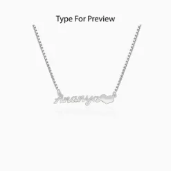 Silver Personalised Love Pendant