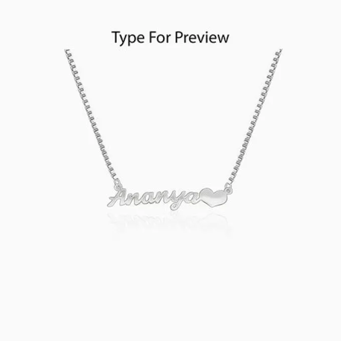 Silver Personalised Love Pendant