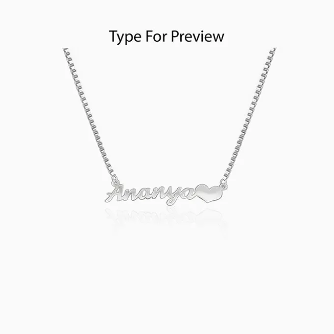 Silver Personalised Love Pendant