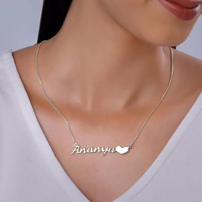 Silver Personalised Love Pendant
