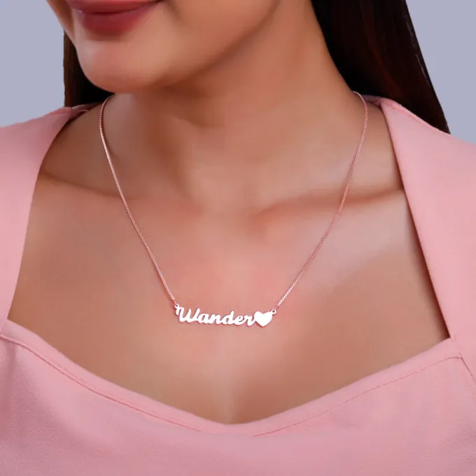 Silver Personalised Love Pendant