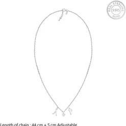 Silver Personalised Love Initials Necklace