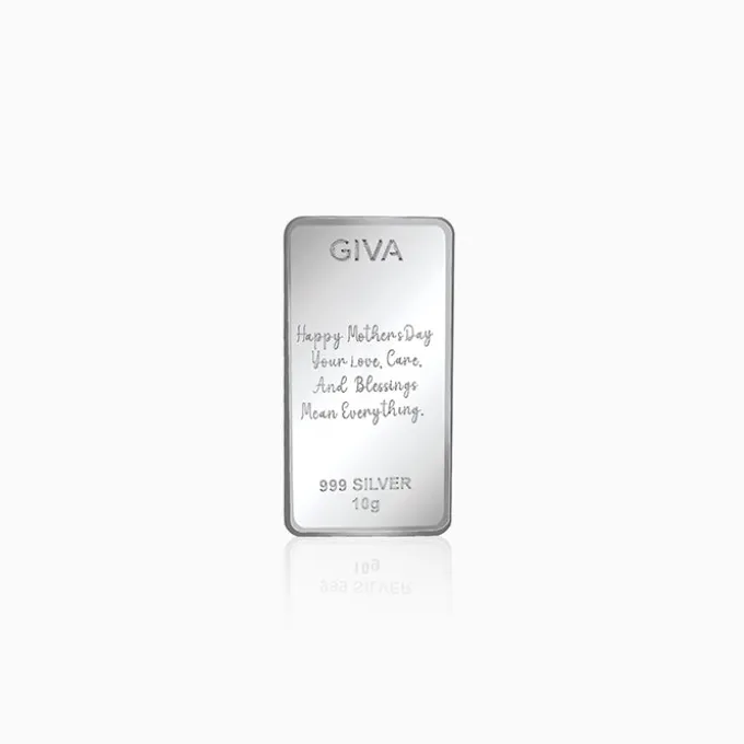 Silver Personalised Mother's day Bar - 10g