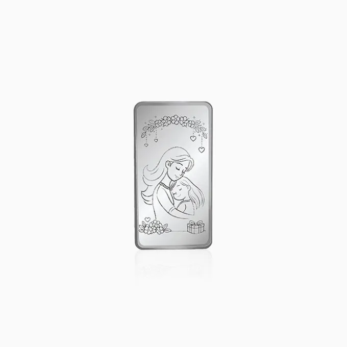 Silver Personalised Mother's day Bar - 10g