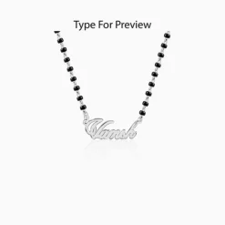 Silver Personalised Name Mangalsutra