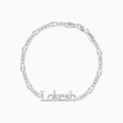 Silver Personalised Name Bracelet For Him