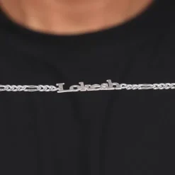 Silver Personalised Name Bracelet For Him