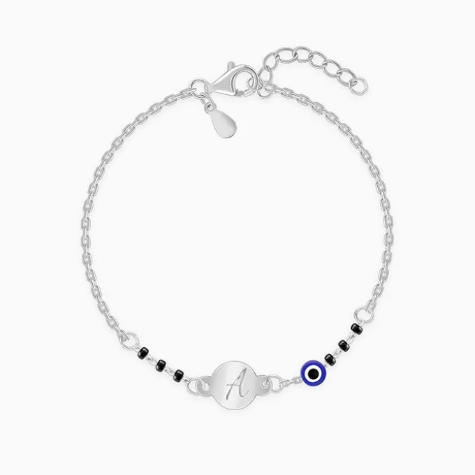 Silver Personalised Nazariya Kids Bracelet (2 - 8 Years)