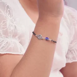 Silver Personalised Nazariya Kids Bracelet (2 - 8 Years)