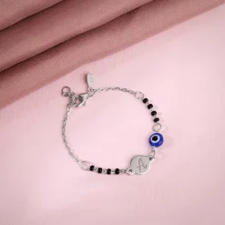 Silver Personalised Nazariya Kids Bracelet (0 - 2 Years)