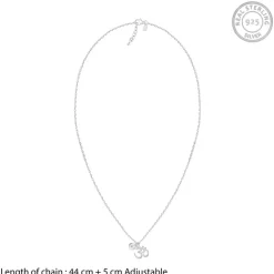 Silver Personalised Om Pendant With Link Chain